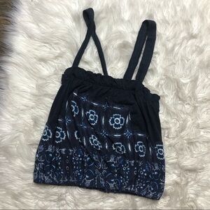 Free people floral crop tank top size medium